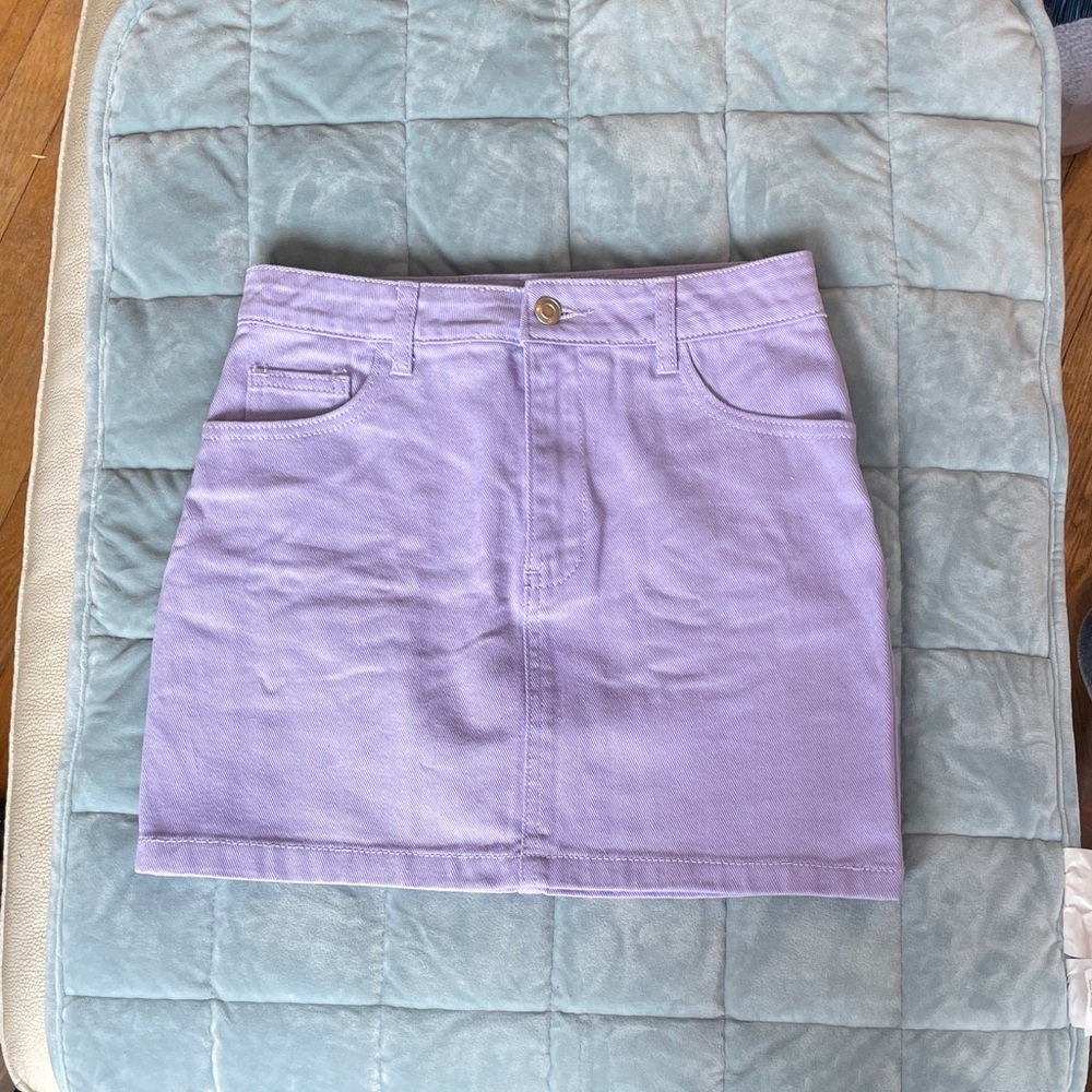 Forever 21 Lavender Denim Mini Skirt